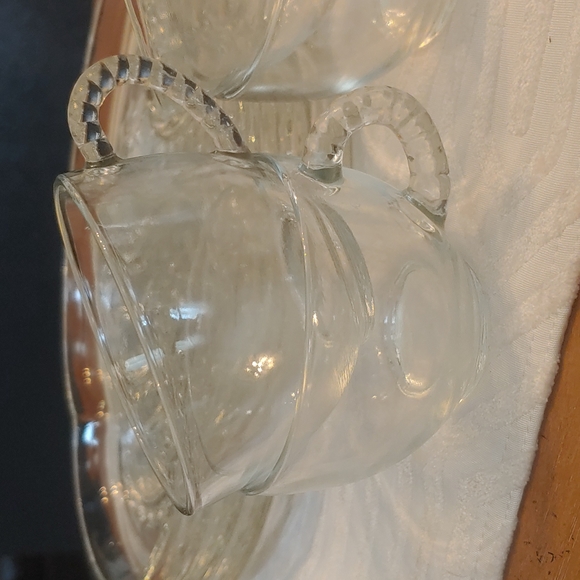 Vintage Federal glass snack set